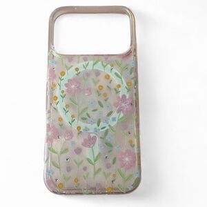 Floral Pattern Phone Case - Pink and Green